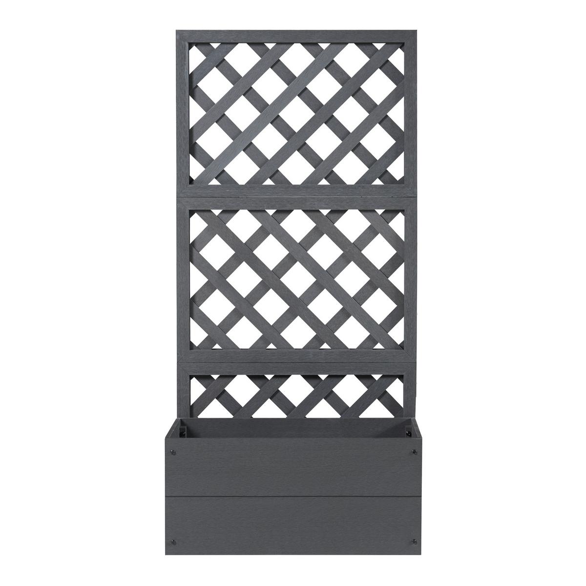 BLUMENKASTEN Amstelveen - Grau, Kunststoff (65/135/30cm) - [en.casa]