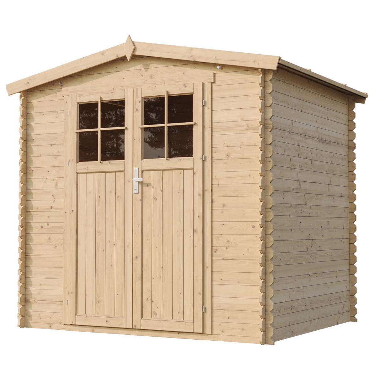 GARTENHAUS HOLZ - B236xL226xH218 cm/ 4,33 m2 - M369F - Beige, Holz (236/218/226cm) - Timbela
