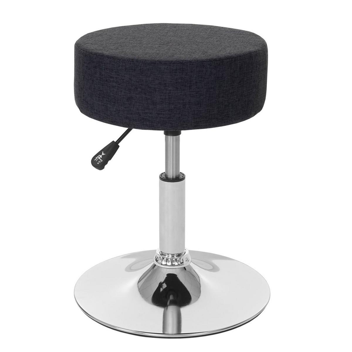 HOCKER Anthrazit - Anthrazit, Textil (35/55/35cm) - MCW