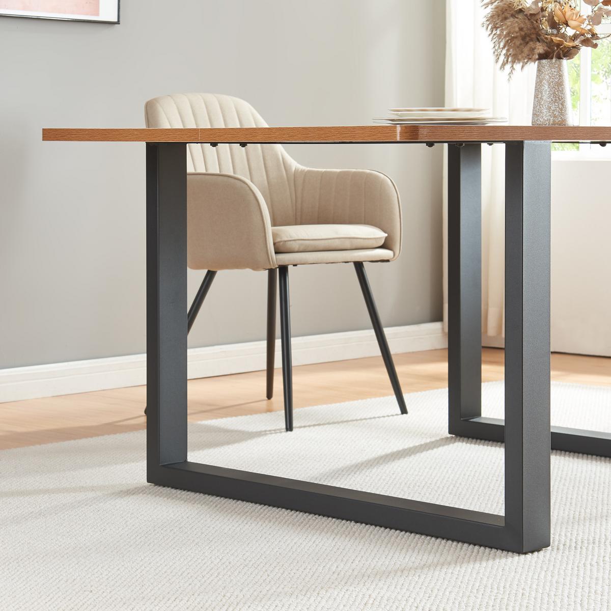 TISCHGESTELL-SET 2 TLG. Makers - Schwarz, Metall (100/72/10cm) - [en.casa]