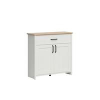 SIDEBOARD Aksel Weiß und Holz - Weiß, Holzwerkstoff (102/99/37cm) - Petits-meubles