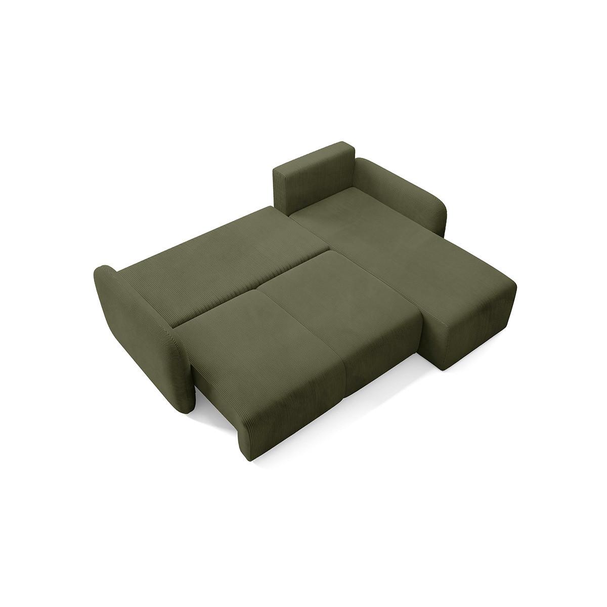 ECKSOFA Dora 3 Sitzplätze Grün - Grün, Holz (245/185cm) - Petits-meubles