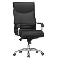 CHEFSESSEL XXL Kunstleder ergonomisch höhenverstellbar bis 150 kg VENGA, Schwarz 61x60x126 cm - Silberfarben/Schwarz, Kunststoff/Textil (61/126/60cm) - KADIMA DESIGN