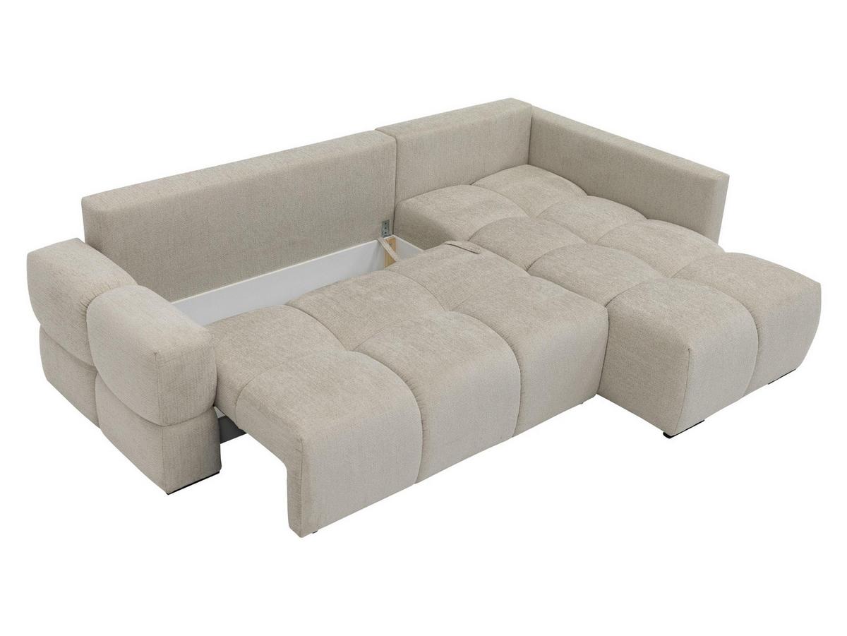 ECKSOFA Taremi - Schwarz/Naturfarben, Holz/Kunststoff (267/185cm) - MIRJAN24