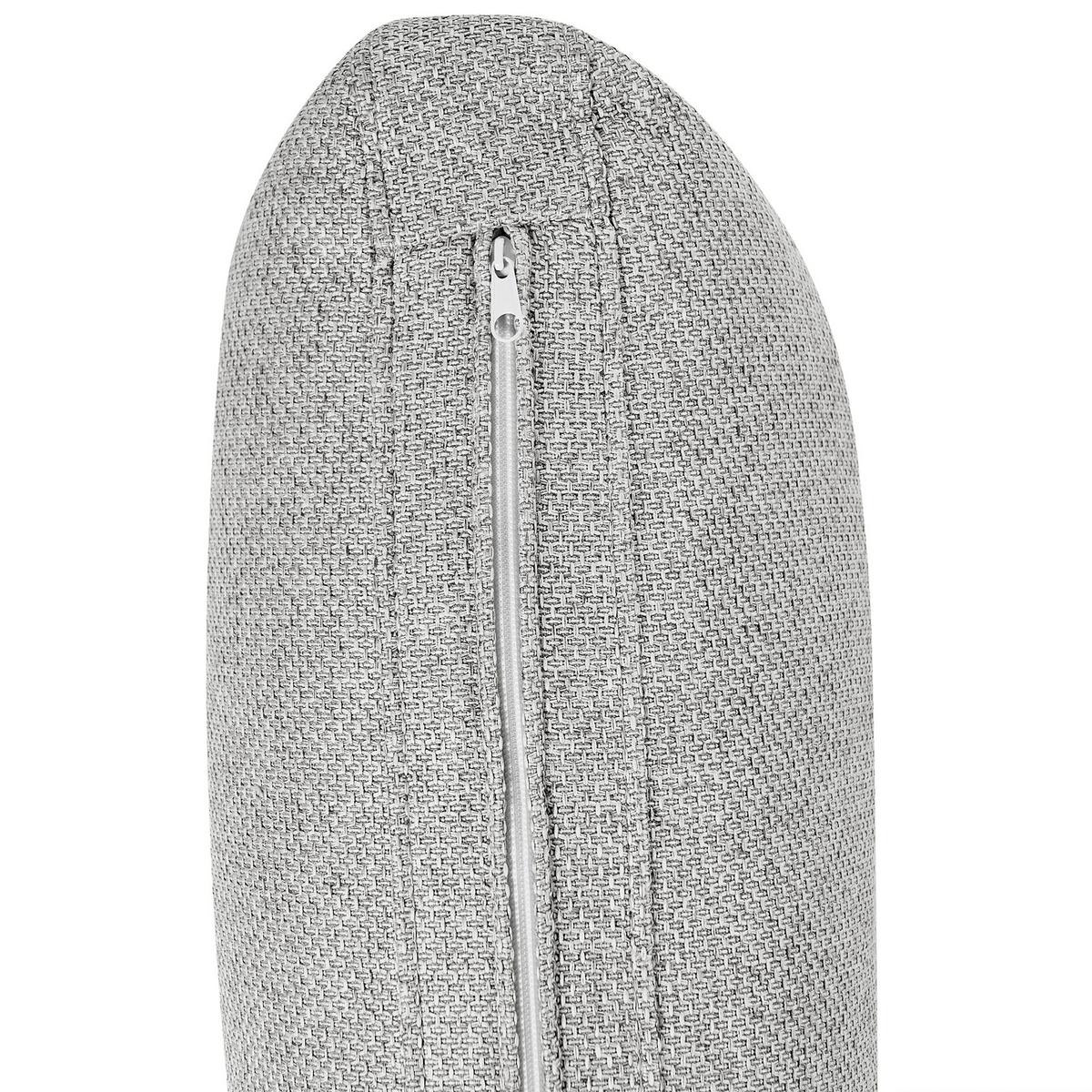 CHAISELONGUE Kunstleinen Grau Yuri - Dunkelgrau/Schwarz, Textil (111/88/151cm) - Beliani
