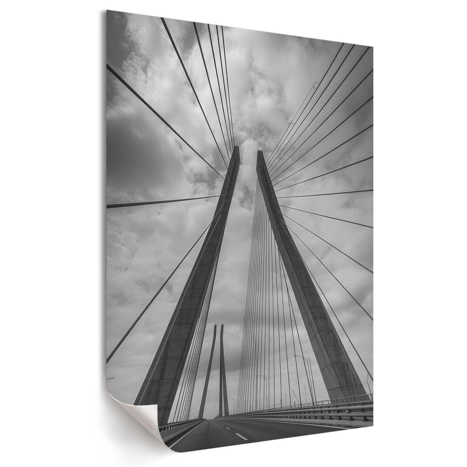 POSTER - 42x59 cm - Sample - Moderne Brücke - Grau, Textil (42/59/0.1cm) - TULUP