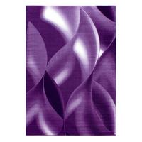 TEPPICH Kurzflor INN in Violett, mit abstraktem Wellenmuster, 240 x 340 cm - Lila, Textil (340/240cm) - KADIMA DESIGN