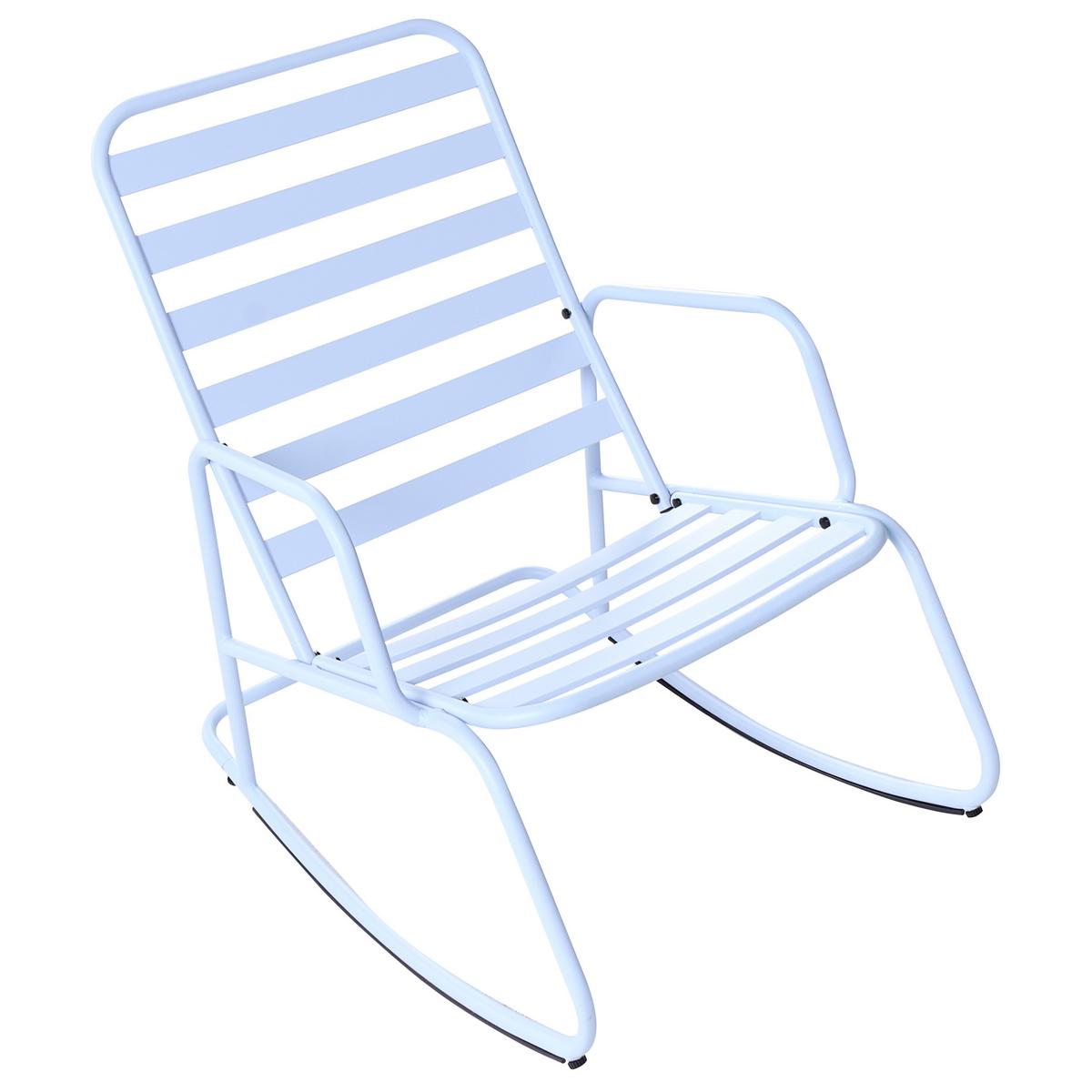 GARTEN-SCHAUKELSTUHL Hellblau Turi - Blau, Metall (66/92/96cm) - Beliani