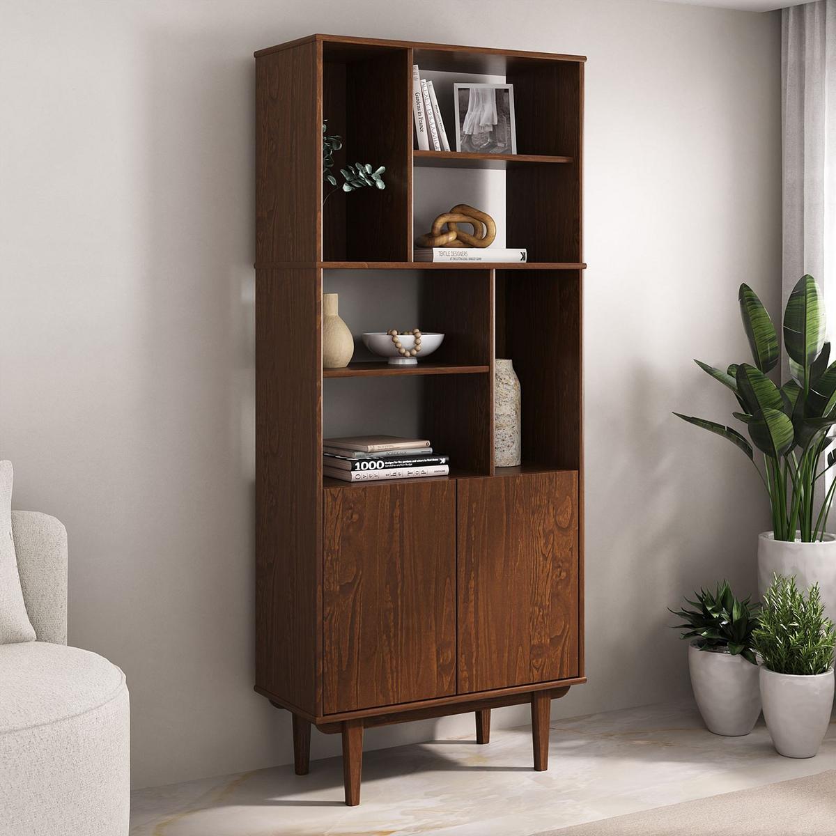 WOHNZIMMERSCHRANK SIMONA Kastanie - Kastanienfarben, Holz (80/188/37cm) - IDIMEX
