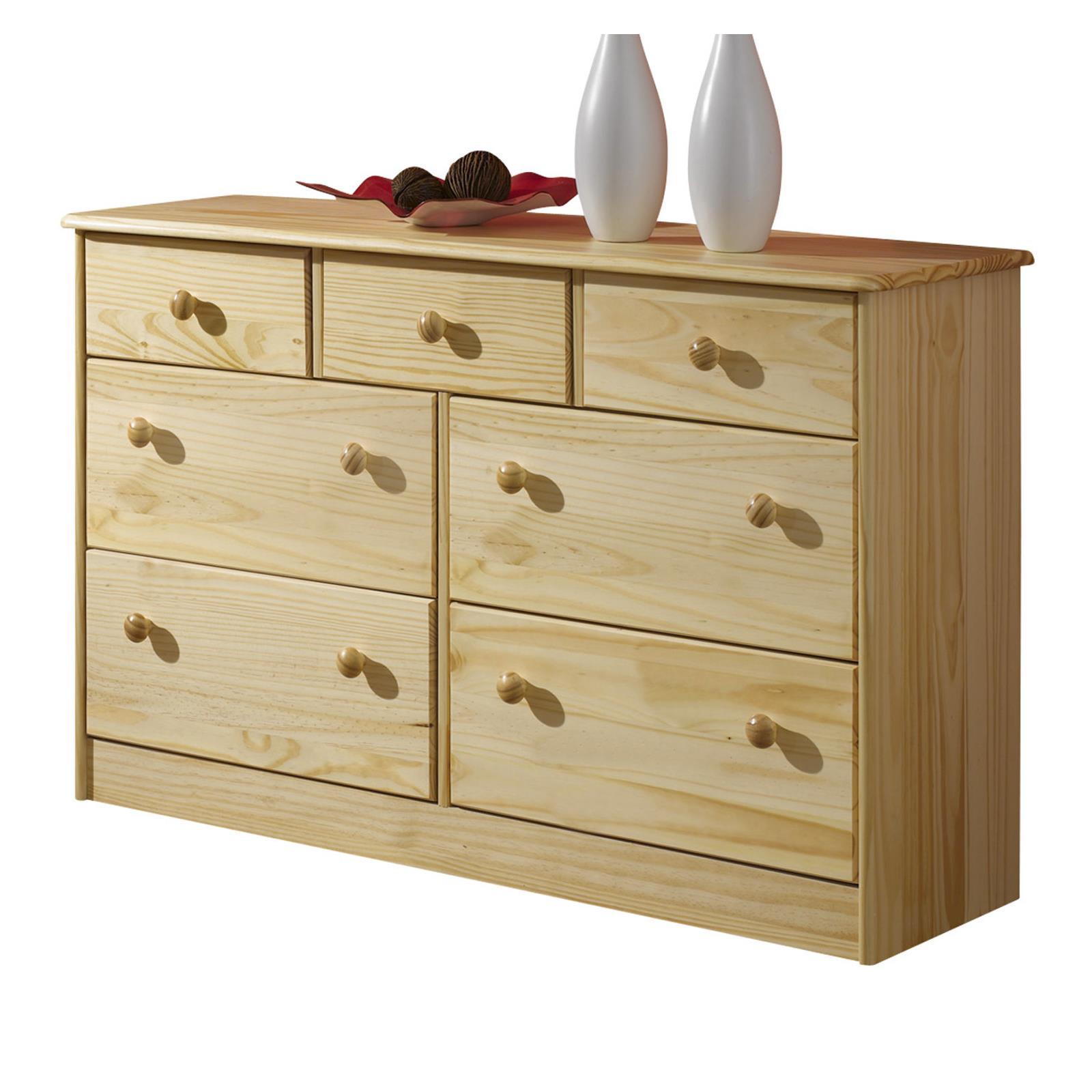 KOMMODE RONDO natur - Naturfarben, Holz (117/74/35cm) - IDIMEX
