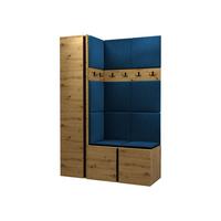 GARDEROBEN-SET Orion IX - Blau/Eiche Artisan, Holzwerkstoff/Kunststoff (124/186/46cm) - MIRJAN24