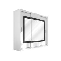 SCHWEBETÜRENSCHRANK KENNEN 250/215/61 cm 3-türig mit Spiegel Weiß - Weiß, Holzwerkstoff (250/215/61cm) - MASSENO