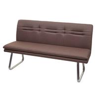 SITZBANK Braun, Silber - Silberfarben/Braun, Textil (160/90/59cm) - MCW
