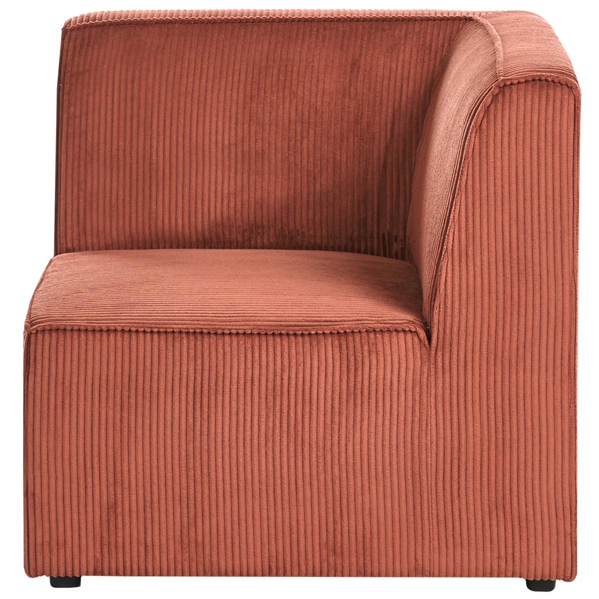 2-SITZER-SOFA Goldbraun Cord Lemvig - Goldfarben/Braun, Textil (166/78/83cm) - Beliani