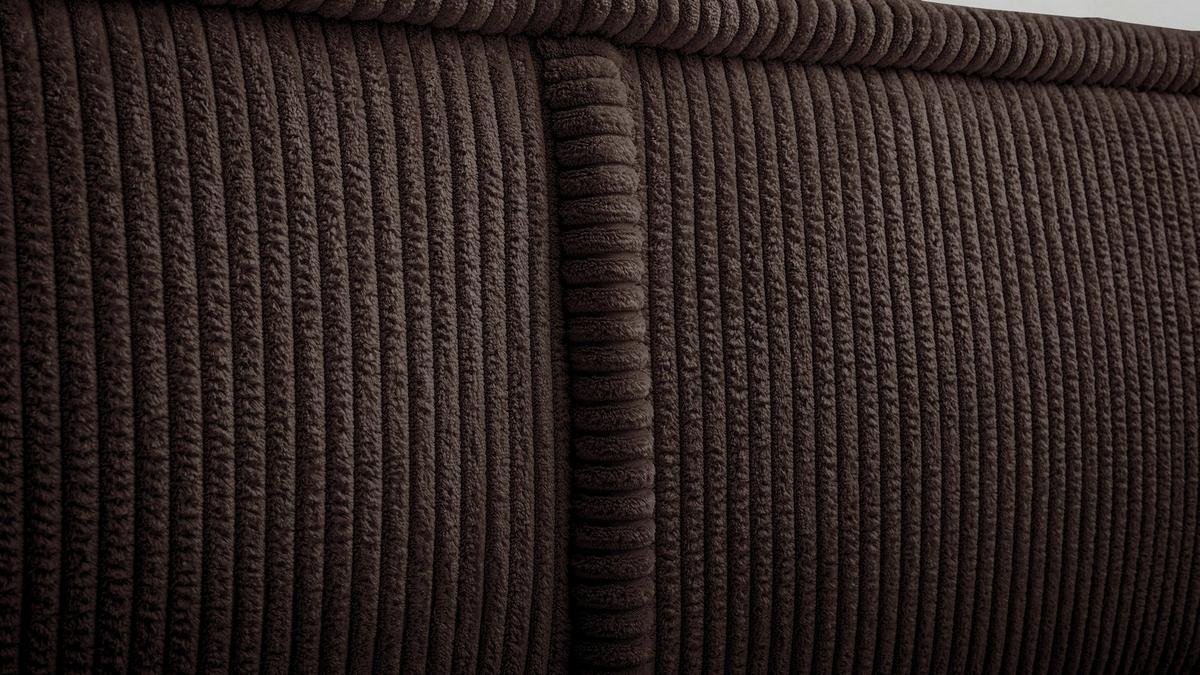 POLSTERBETT CORDO BEIGER CORDSTOFF 180x200 CM - Dunkelbraun/Schwarz, Kunststoff/Textil (160/200cm) - Selsey