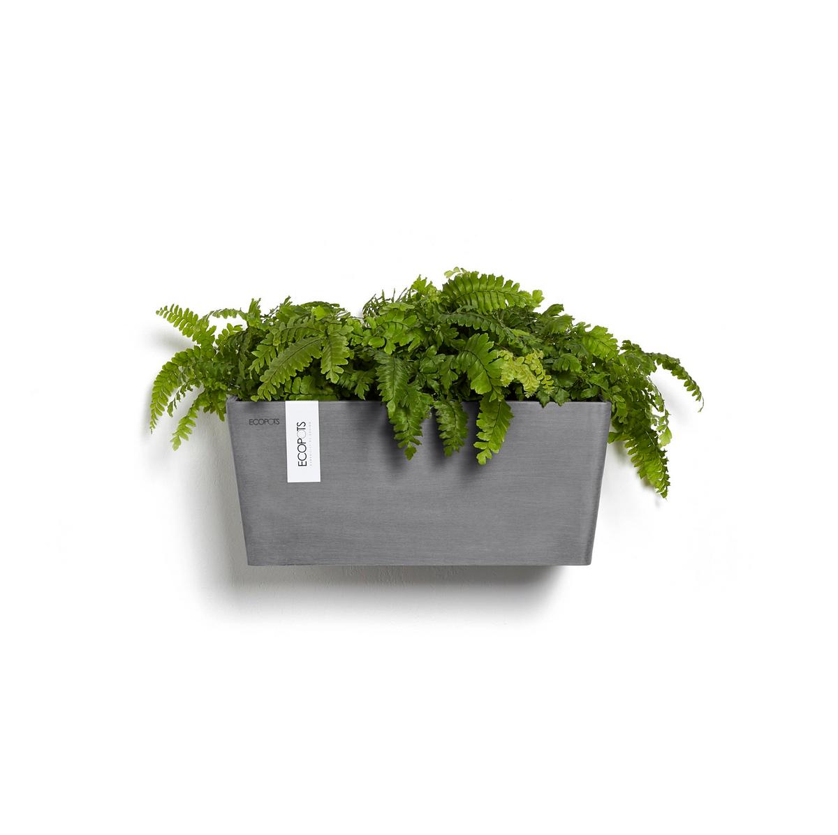 BLUMENTOPF Manhattan Wall 35/17,2/15 cm Grau - Grau, Kunststoff (35/15cm) - Ecopots