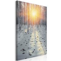 KUNSTDRUCK Grau 40/60 cm - Orange/Grau, Textil (40/60cm) - KUNSTLOFT