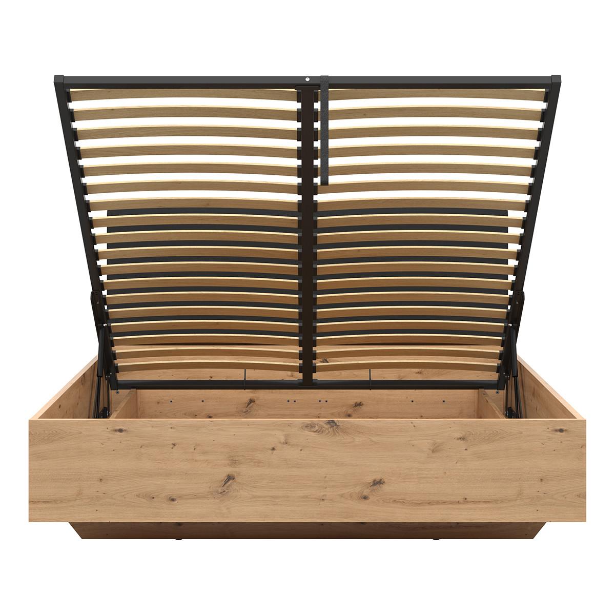 BOXBETT 160/200 Mao Holz in Eichenoptik - Braun, Holzwerkstoff (160/200cm) - Petits-meubles