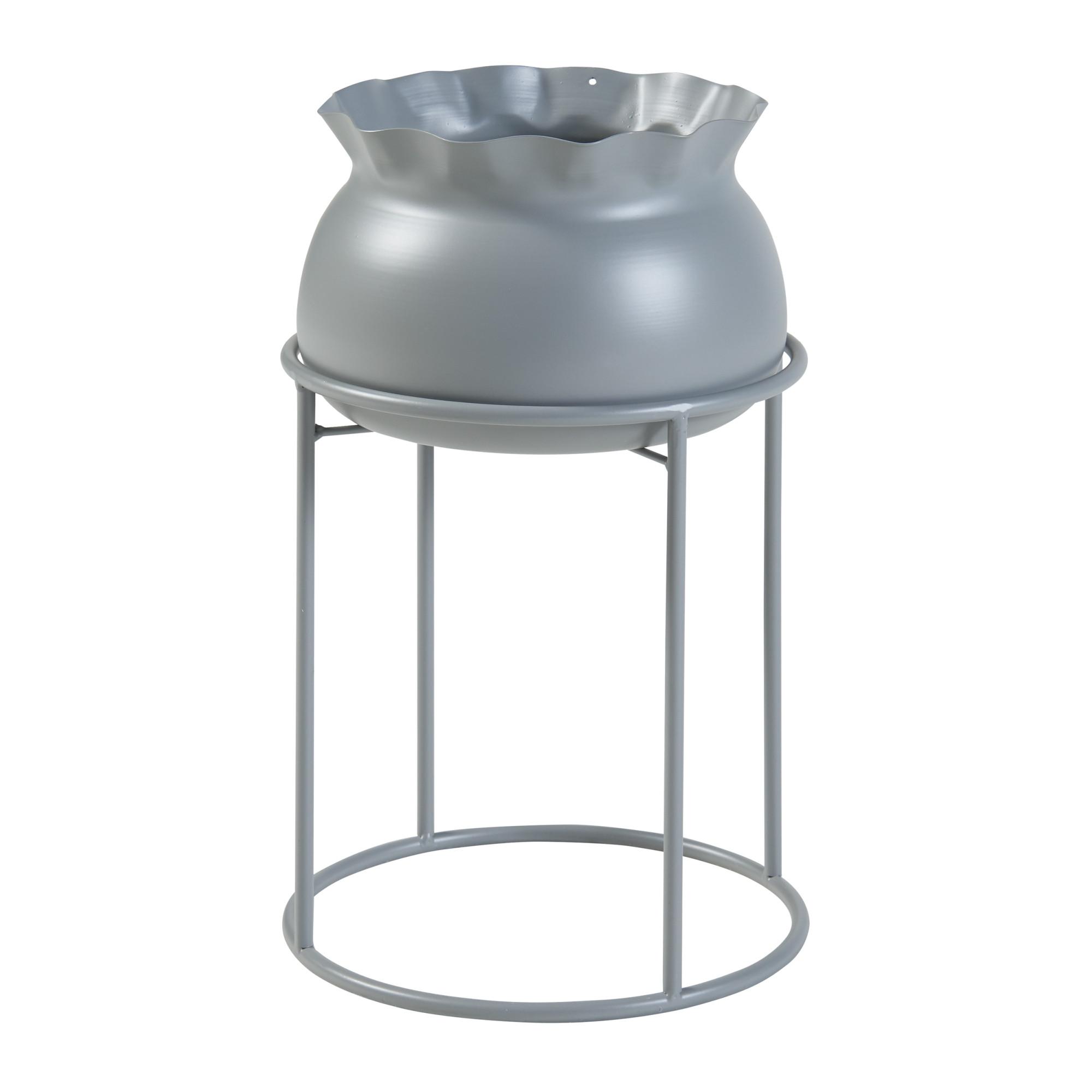 BLUMENSTÄNDER Assen - Grau, Metall (23.5/23.5/38cm) - [en.casa]