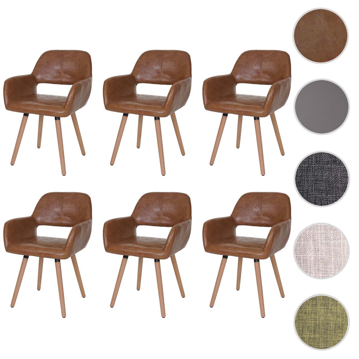 ESSZIMMERSTUHL Braun 6er-Set - Braun, Textil (56/78/57cm) - MCW