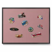 MAGNETTAFEL 80x60 cm Schwarzer Rahmen Pastellrosa - Koralle, Metall (80/60/0.4cm) - TULUP