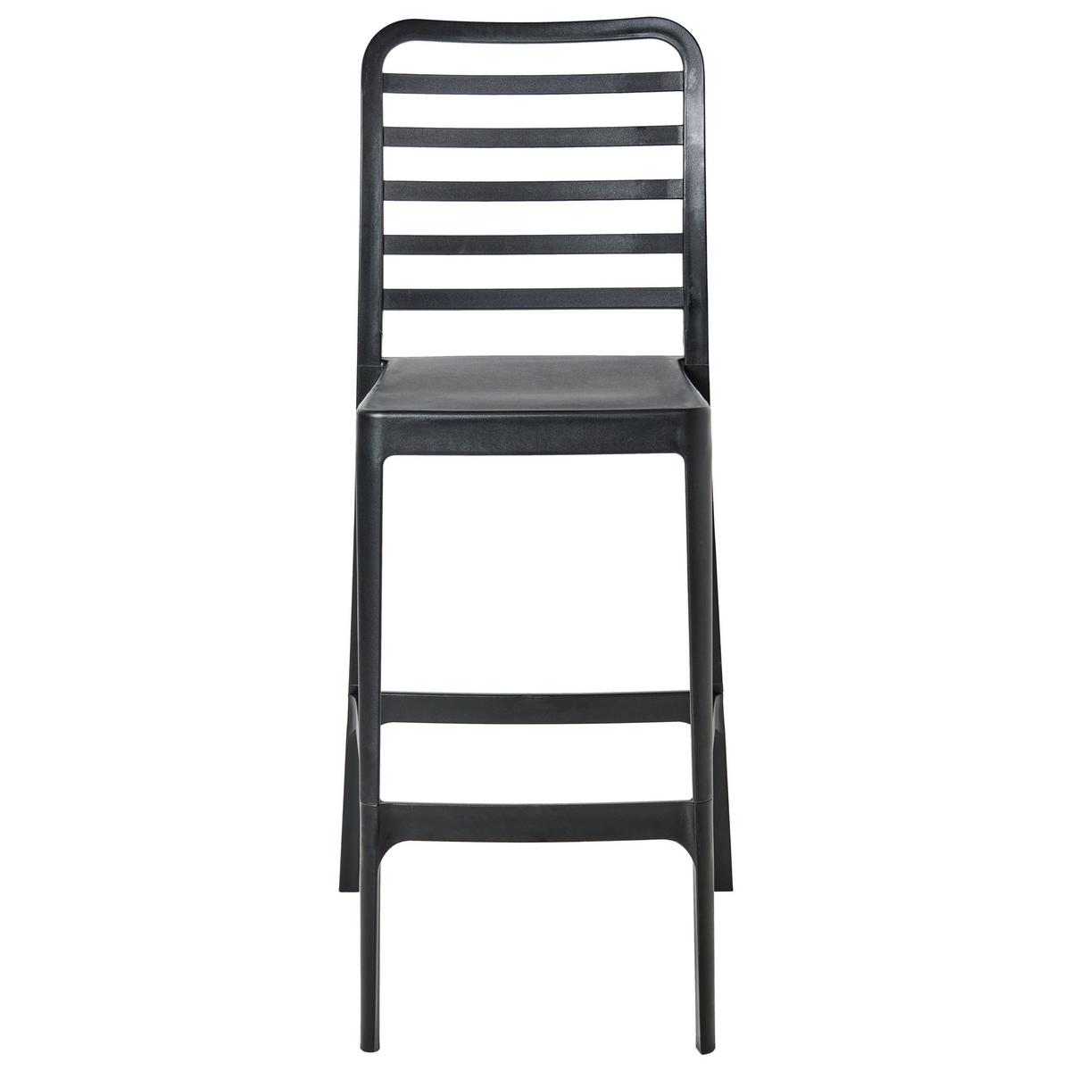 BARSTÜHLEN 2er-Set Schwarz Seceda - Schwarz, Kunststoff (41/116/59cm) - Beliani