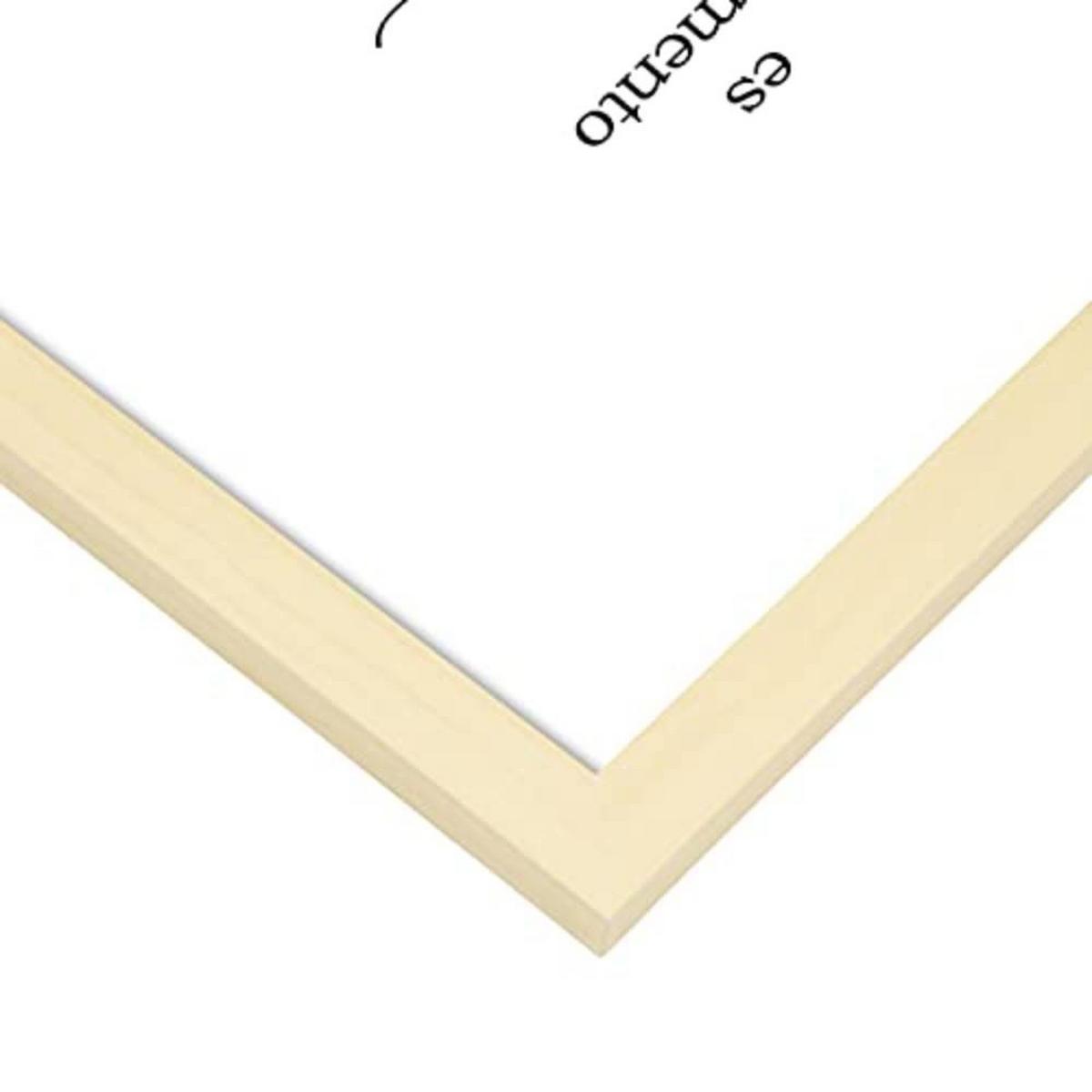 POSTER Set mit 4 Gin TypografieStil A4 Rahmen aus hellem Holz - Beige, Papier (29.7/3cm) - Nacnic