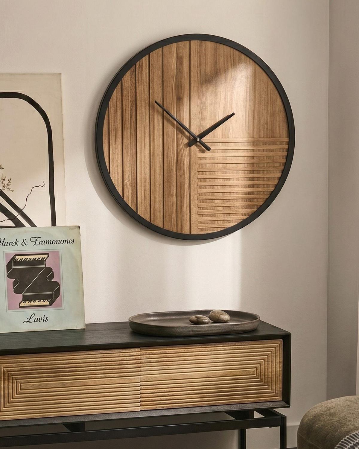 WANDUHR Braun Durtal - Schwarz/Braun, Kunststoff (60/60/3cm) - Beliani
