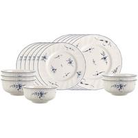 GESCHIRR-SET Vieux Luxembourg weiß-blau 18-tlg. - Blau/Weiß, Keramik (2/2/2cm) - Villeroy & Boch