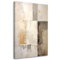 LEINWANDBILD, Moderne Beige Abstrakt - Beige, Textil (30/45cm) - Feeby