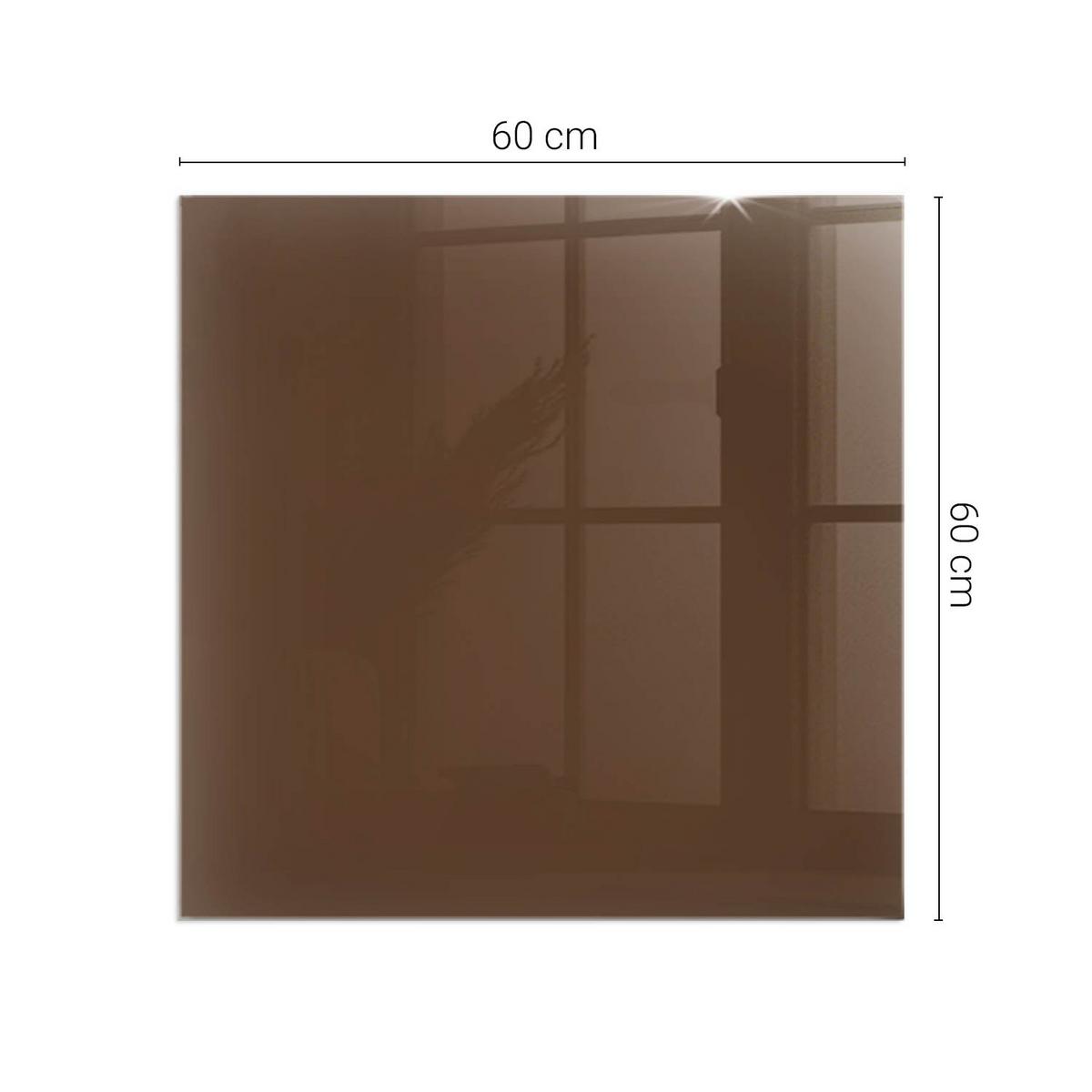 GLASPLATTE für Kamin 60x60 cm - Braun, Glas (60/60/0.4cm) - TULUP