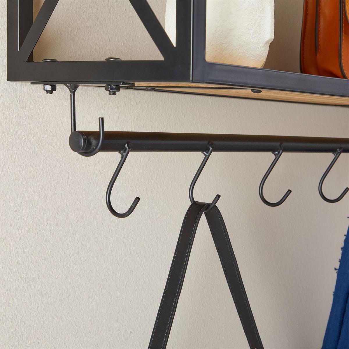WANDGARDEROBE ARMANDO schwarz/braun - Schwarz/Braun, Metall (62/35/20cm) - CARO-Möbel