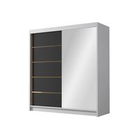 SCHIEBETÜRENSCHRANK Bali III - Goldfarben/Multicolor, Holzwerkstoff/Metall (180/215/58cm) - MIRJAN24
