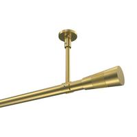GARDINENSTANGE Sonette Tanara 320 cm (geteilt in 2 x 160 cm), 1-läufig, 20 mm Ø Messing-Optik - Messingfarben/Goldfarben, Metall (320cm) - INTERDECO