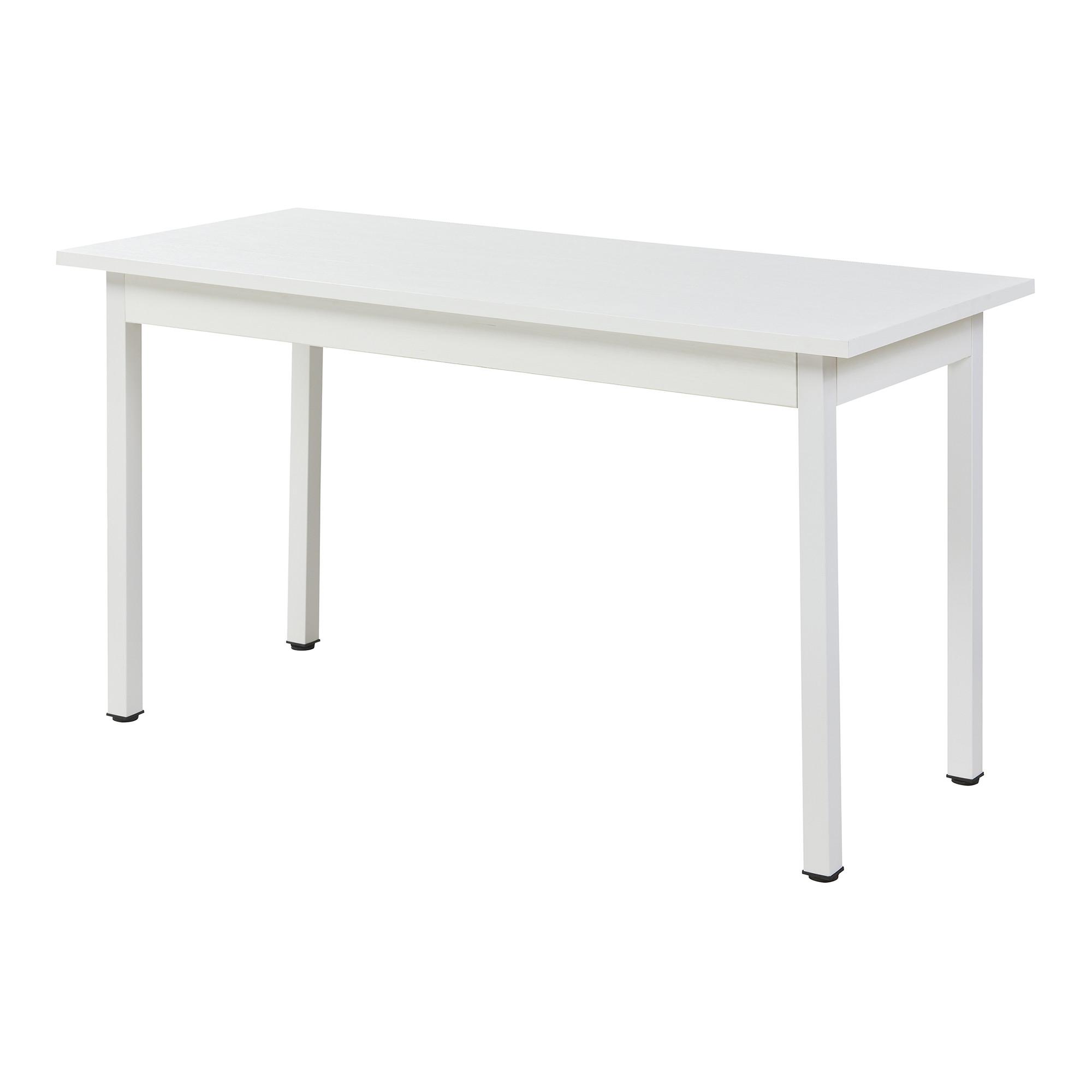 ESSTISCH - Weiß, Holzwerkstoff/Metall (60/140/75cm) - [en.casa]