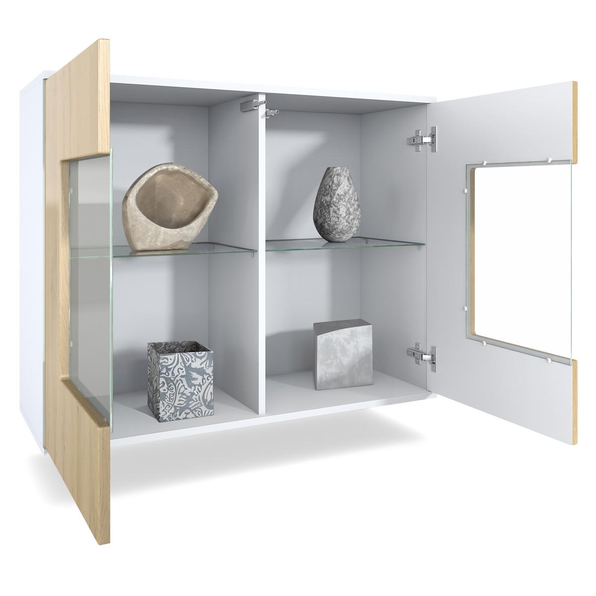 KOMMODE Grömitz Bordeaux Hochglanz - Bordeaux, Holzwerkstoff (92.5/73.5/35cm) - Vladon