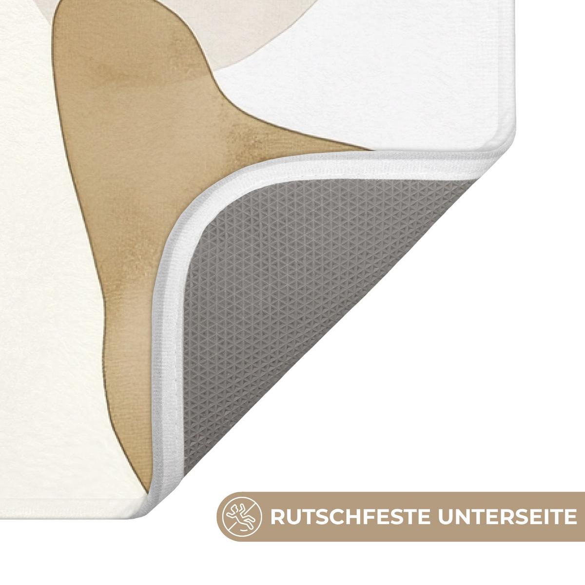 WC-VORLEGER Japandi - Abstrakt - Grün WC Teppich 50x80 cm - Grün, Textil (50/1cm) - OnlyWow