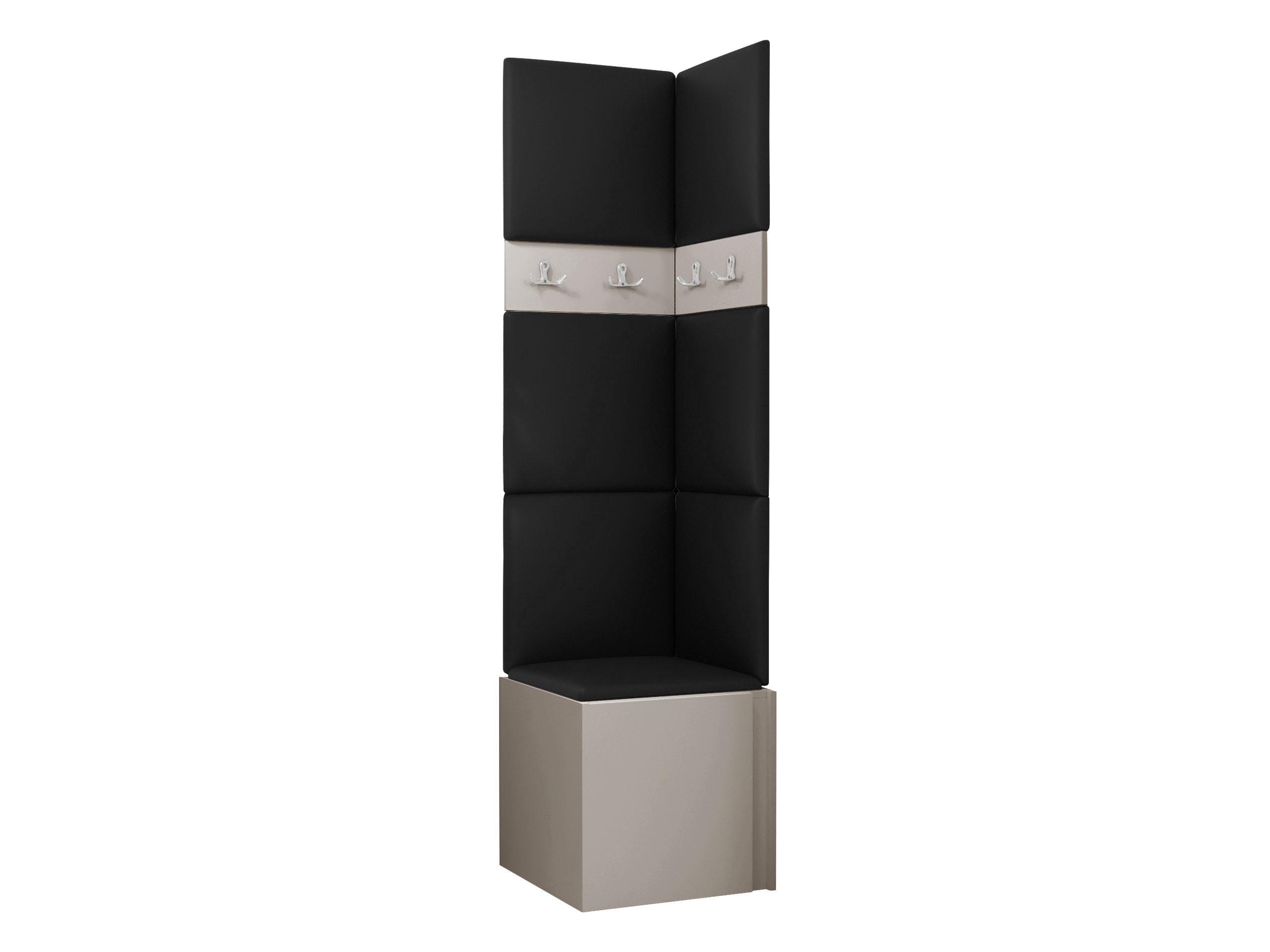GARDEROBEN-SET Orion XXI - Kaschmir/Schwarz, Holzwerkstoff/Kunststoff (42/186/46cm) - MIRJAN24