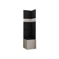GARDEROBEN-SET Orion XXI - Kaschmir/Schwarz, Holzwerkstoff/Kunststoff (42/186/46cm) - MIRJAN24