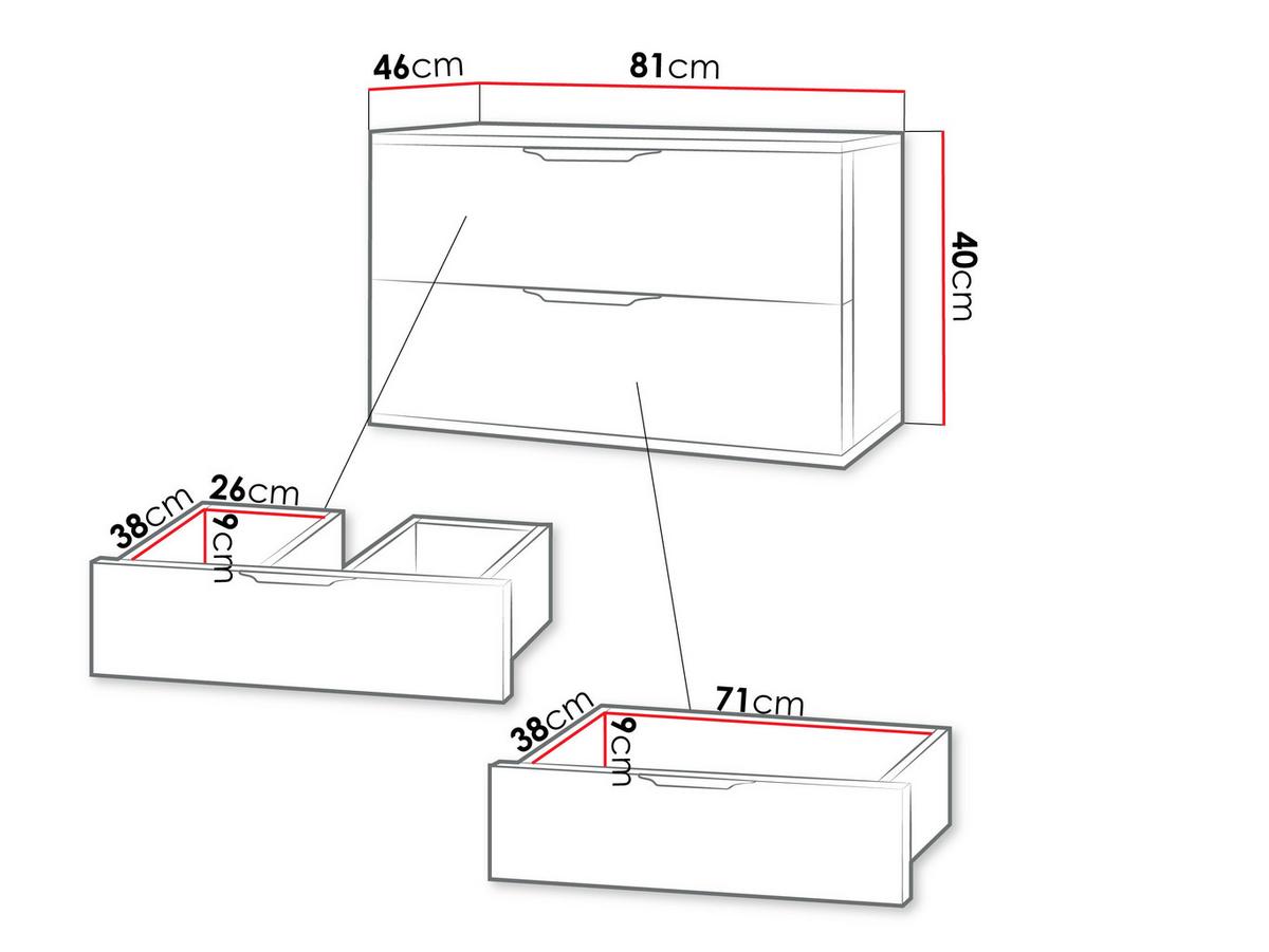 WASCHBECKENSCHRANK Mogares - Goldfarben/Weiß, Holzwerkstoff/Metall (81/40/46cm) - MIRJAN24