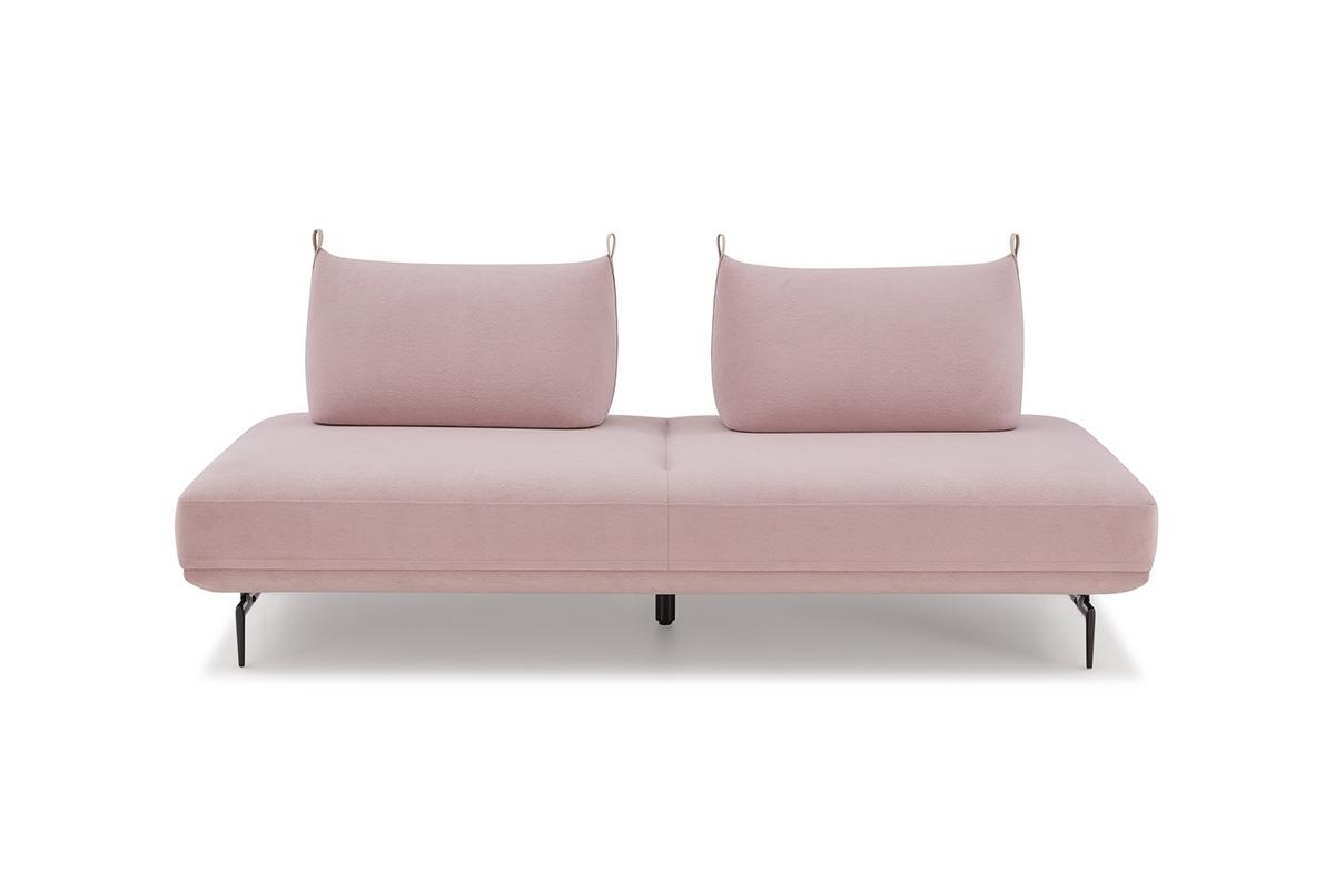 SCHLAFSOFA CANE Violett Webstoff - Violett/Schwarz, Textil/Metall (210/80/100cm) - KAWOLA
