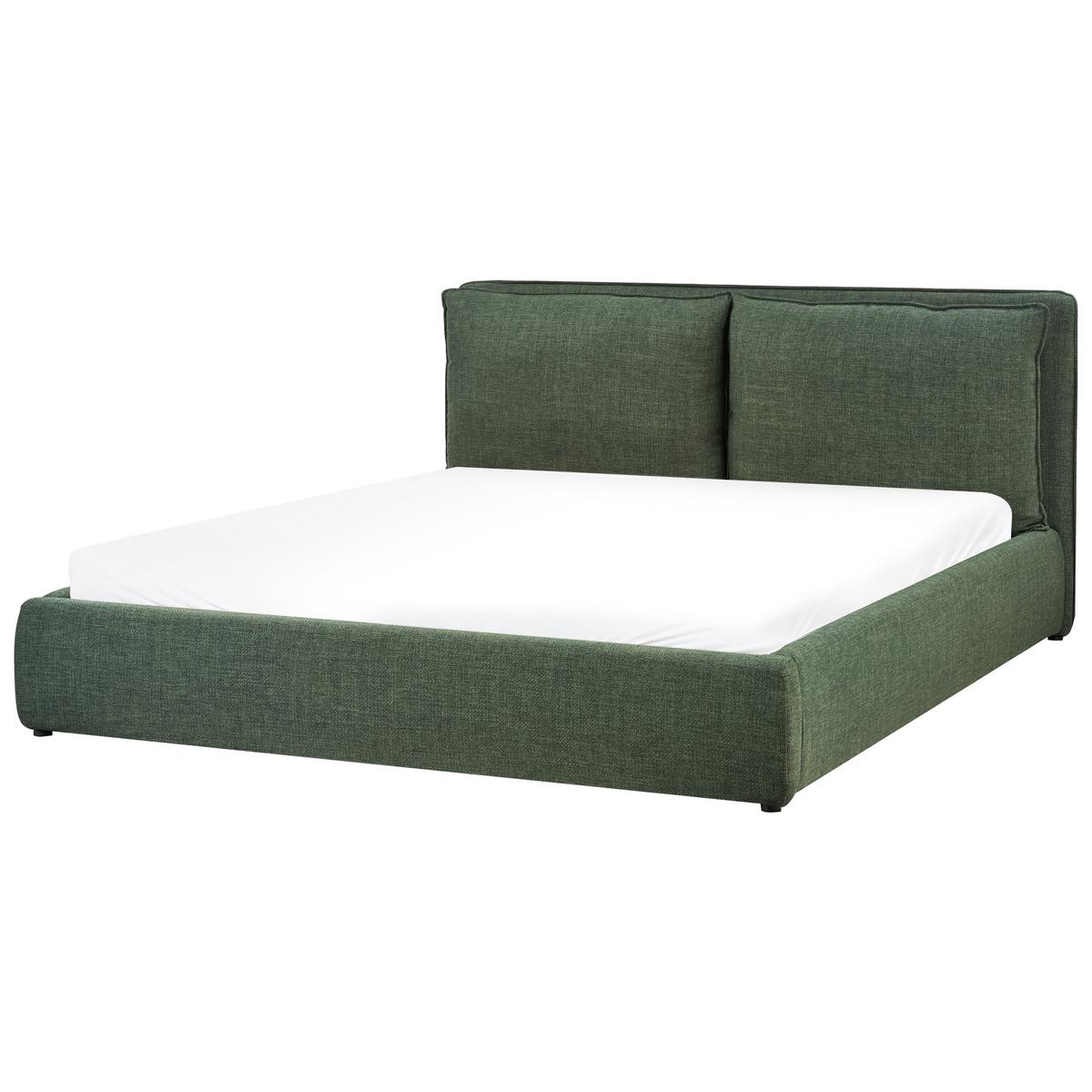 BETT mit Stauraum 180x200 cm Grün Bajonna - Grün, Textil (180/200cm) - Beliani