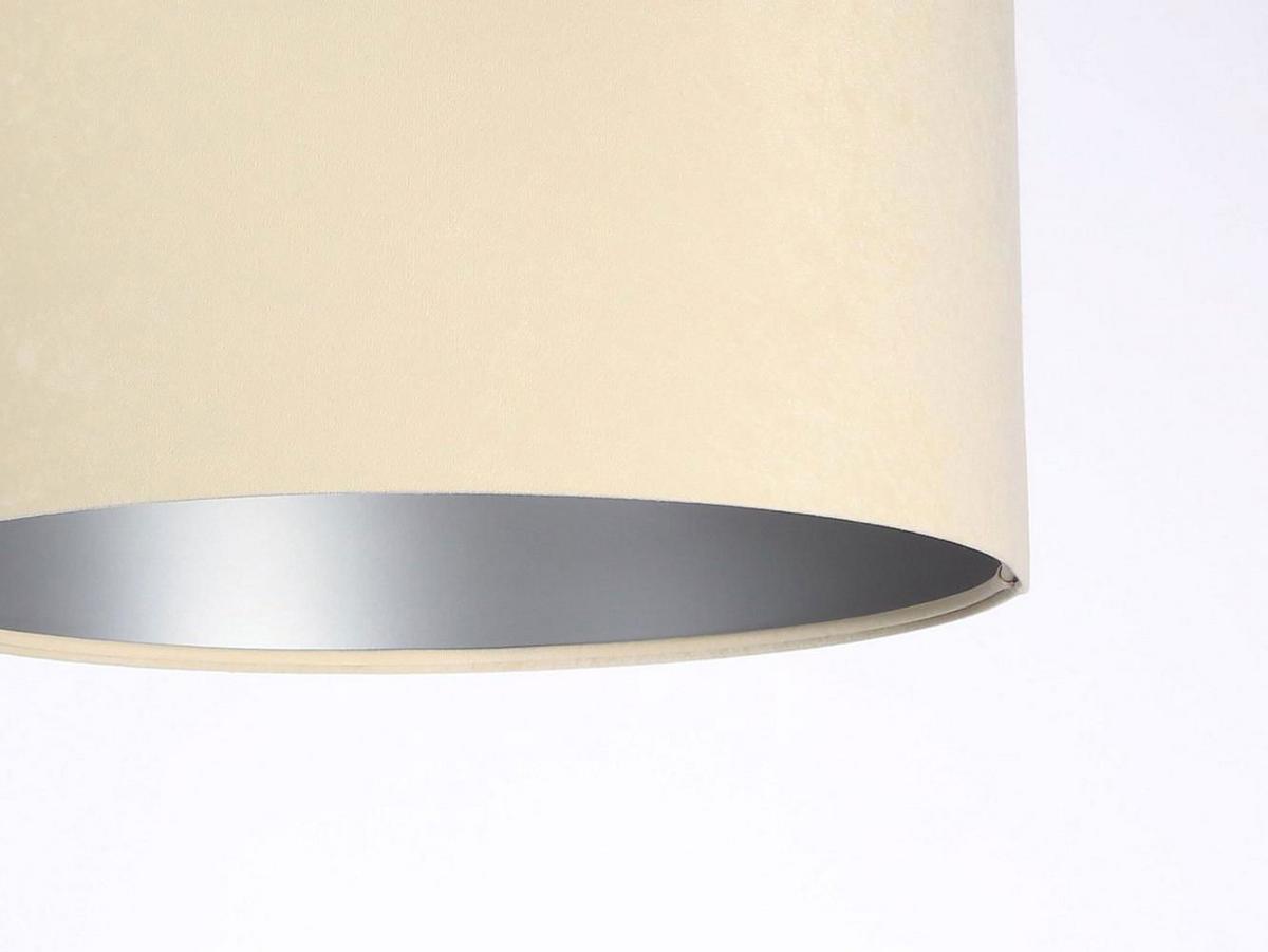 HÄNGELEUCHTE Silber 40/20 cm - Beige/Silberfarben, Kunststoff (40/0.6/20cm) - ONZENO