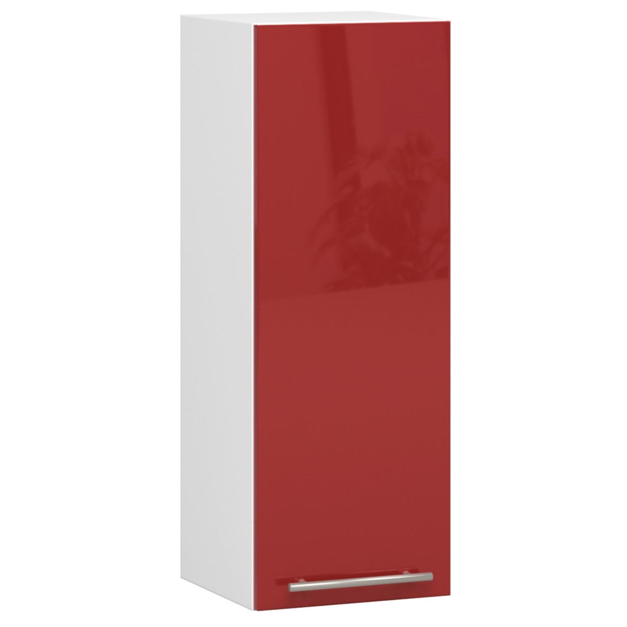 HÄNGESCHRANK Weiß, Rot Glanz 72/30/30 - Rot/Weiß, Holzwerkstoff (30/72/30cm) - RAUMHIRSCH FURNITURE