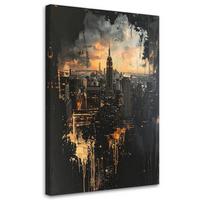 LEINWANDBILD Städte & Architektur 20x30cm - Goldfarben, Textil (20/30cm) - Feeby