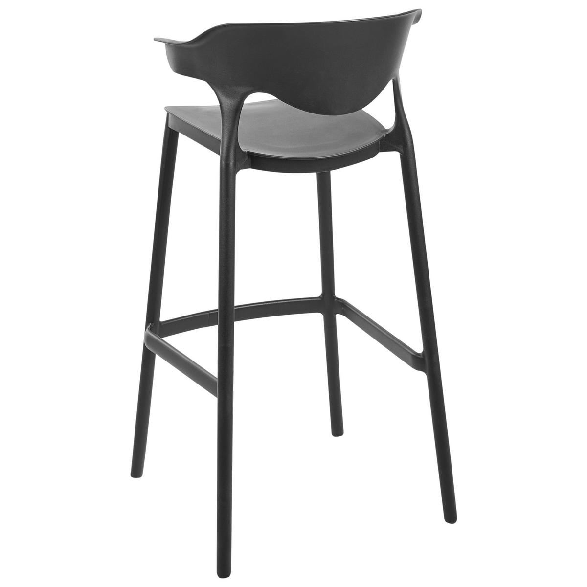 GARTEN-BARHOCKER 2er-Set Schwarz Gubbio - Schwarz, Kunststoff (48/100/48cm) - Beliani