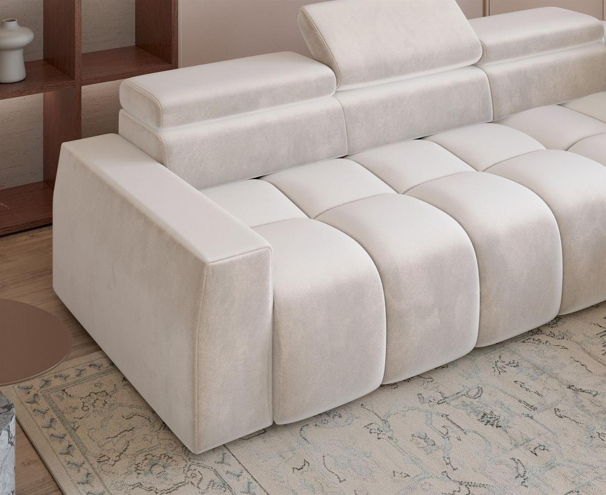 SOFA Darcy - Grün, Holzwerkstoff/Textil (303/98/115cm) - Fun Möbel