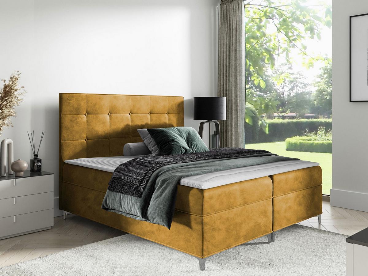 BOXBETT Snake - H3 - Hellbraun, Holz (160/200cm) - MIRJAN24