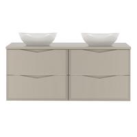 DOPPELWASCHTISCH 120.6cm Ellie Kaschmir - Beige, Holzwerkstoff (120.6/52.2/46.5cm) - Petits-meubles