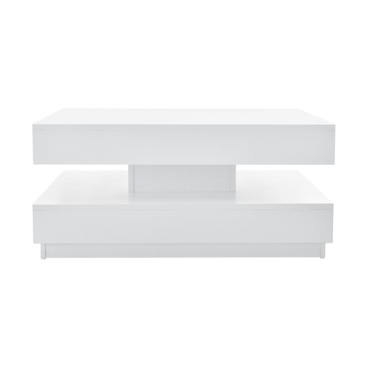 COUCHTISCH Florenz 76/76/38 cm - Weiß, Holzwerkstoff (76/76/38cm) - [en.casa]